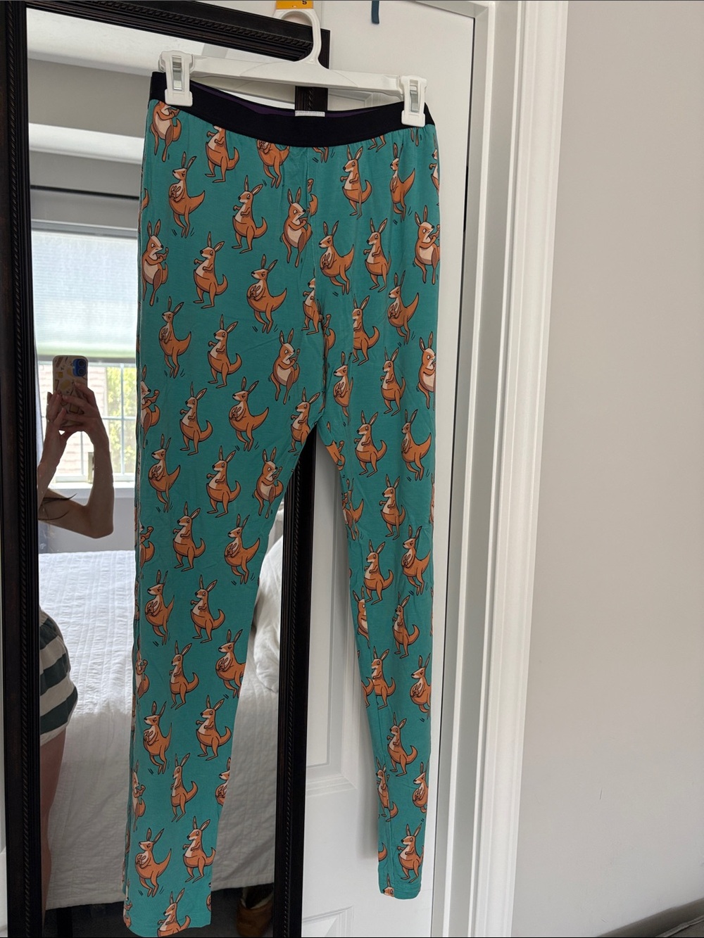 MeUndies Women’s Teal Pajama Pants with Kangaroo Print